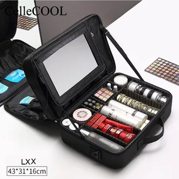 

Professional portable cosmetic bag female large capacity fashion makeup artist tool storage box