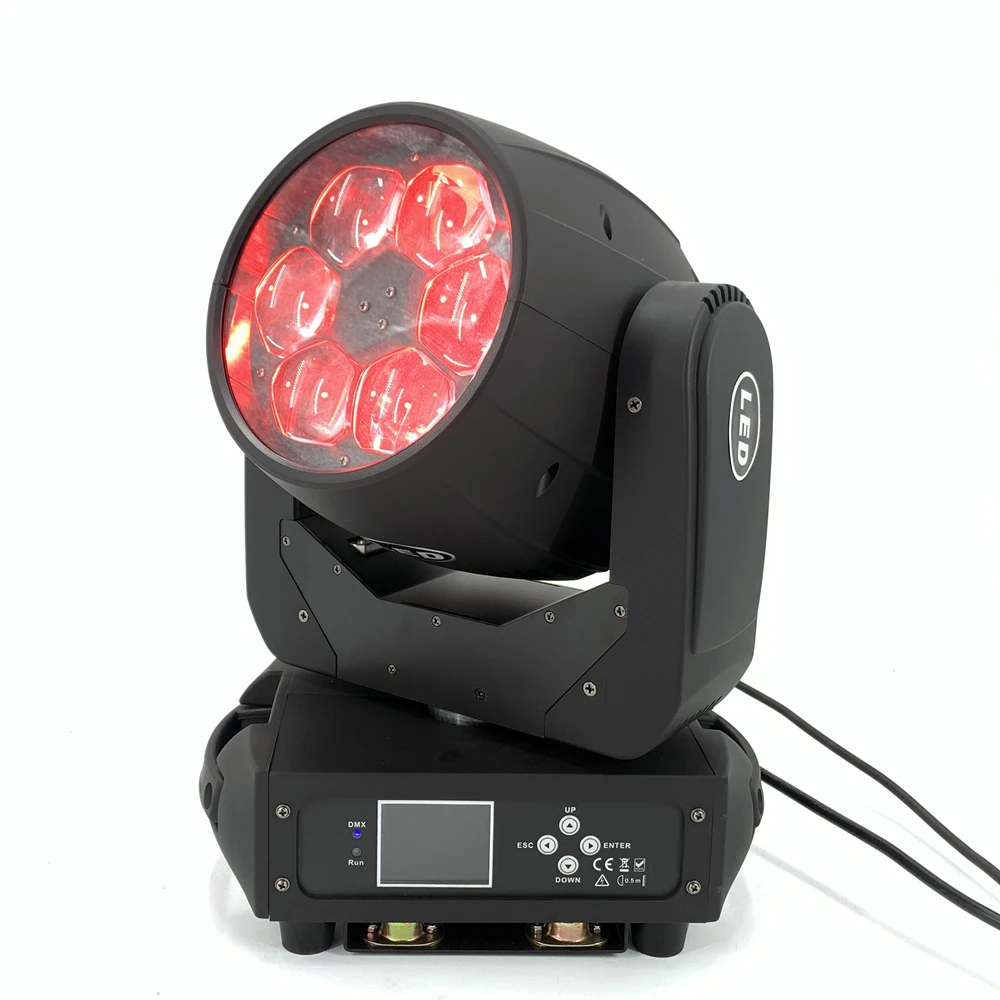 Светодиодный луч для мытья 6x40 Вт RGBW 4в1 Zoom moving head ZOOM 4-36 ° angel светодиодный бар dj огни сценический эффект Контроллер освещения DMX