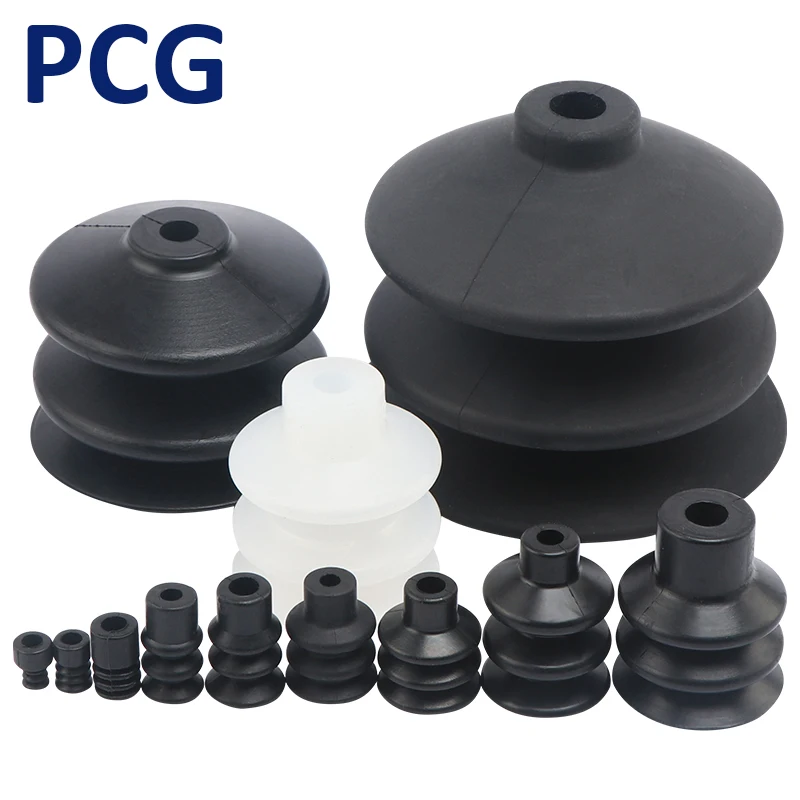 

5pcs Pneumatic Industrial Robot Accessories Vacuum Suction Black White PCG-60 90 Manipulator Vacuum Chuck Nozzle Suction Cups