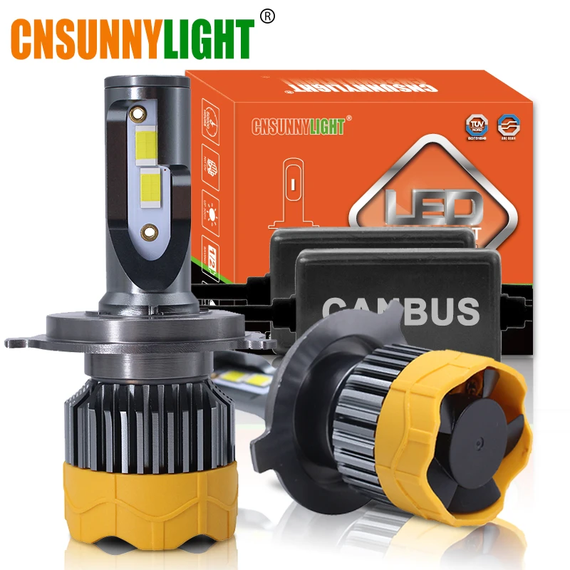 

CNSUNNYLIGHT Canbus LED Car Headlight H4 Hi-Lo H7 H11 H1 9005 9006 6000K White Automotive Lights Foglamp No Error Front Headlamp
