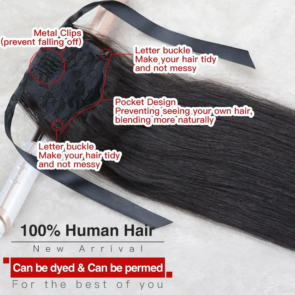 Бразильские натуральные волосы Remy на клипсе наращивание хвостиков прямые