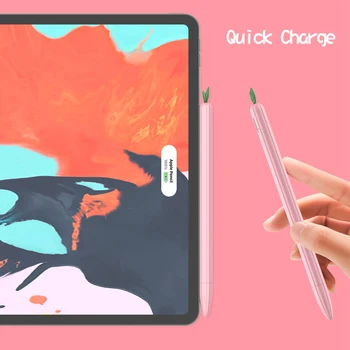 

Household Soft Carrot Silicone For Apple Pencil 1 Case Compossible For iPad Tablet Touch Pen Stylus Protective Sleeve Cover Case