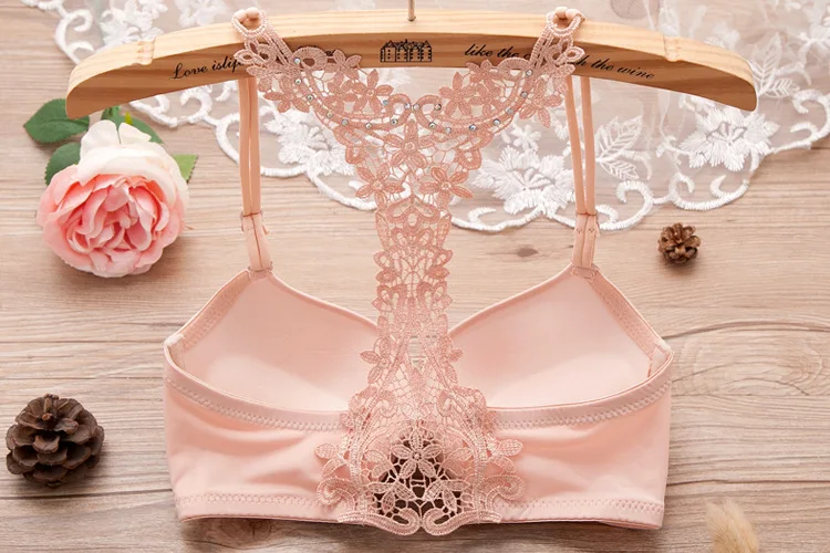 New Sexy Bras For Women Lace Y-Shaped Deep V Sexy Underwear Push Up Bra Gathering Adjustable Smooth Front Buckle Bralette t shirt bra