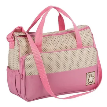 

Multifunctional Mom Baby Bag Travel Backpack Pram Buggy Stroller Bag Organizer Practical 5 Pieces Set Fashion Mummy Nappy Bag