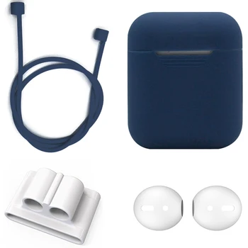 

4 in 1 Silicone Cover for i100 i20 i800 tws Airpods Case Earpods Case for Wireless Bluetooth Earphone Watchband Anti-lost Strap