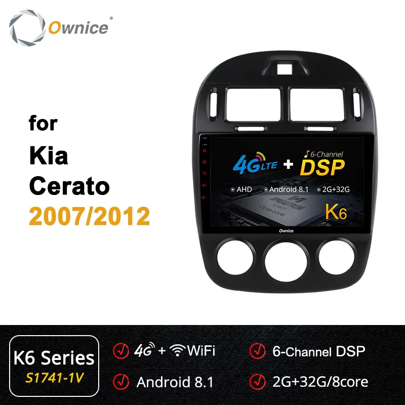 10," Ownice K1 K2 K3 K5 K6 Android 9,0 8 ядерный автомобильный радиоприемник для Kia Cerato 2007-2012 радио gps навигатор плеер 360 панорама DSP - Цвет: S1741-1 K6 Series