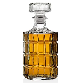 

Hellodream glass whiskey decanter for liquor or scotch bourbon wine 33.81 oz