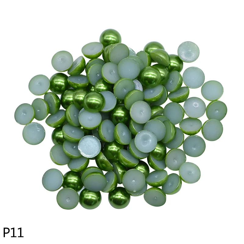 500/1000pcs 6mm Flatback Pearl Beads Half Round No Holes Fake Pearls for DIY Craft Scrapbooking Supplies Clothing Decorations