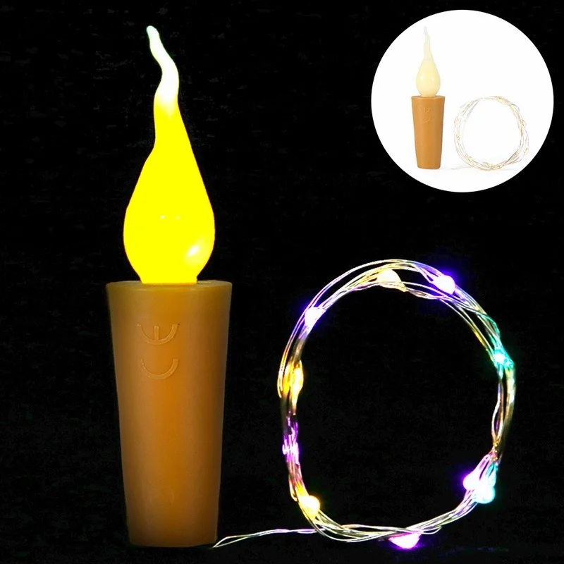 4pcs 1.5M 2M LED Festive Decoration String Light 15/20 LEDs Copper Wire Flameless Candle Wine Bottle Cork Fairy Garland Lights