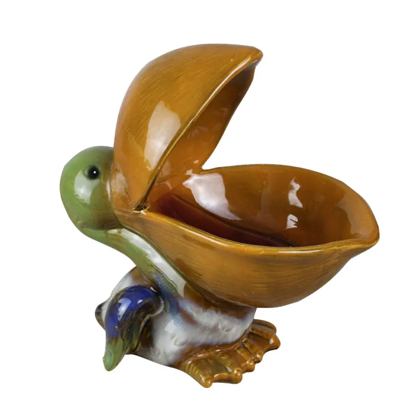 

Heom decoration Big beaked bird table top Pelican Key Tray Figurine