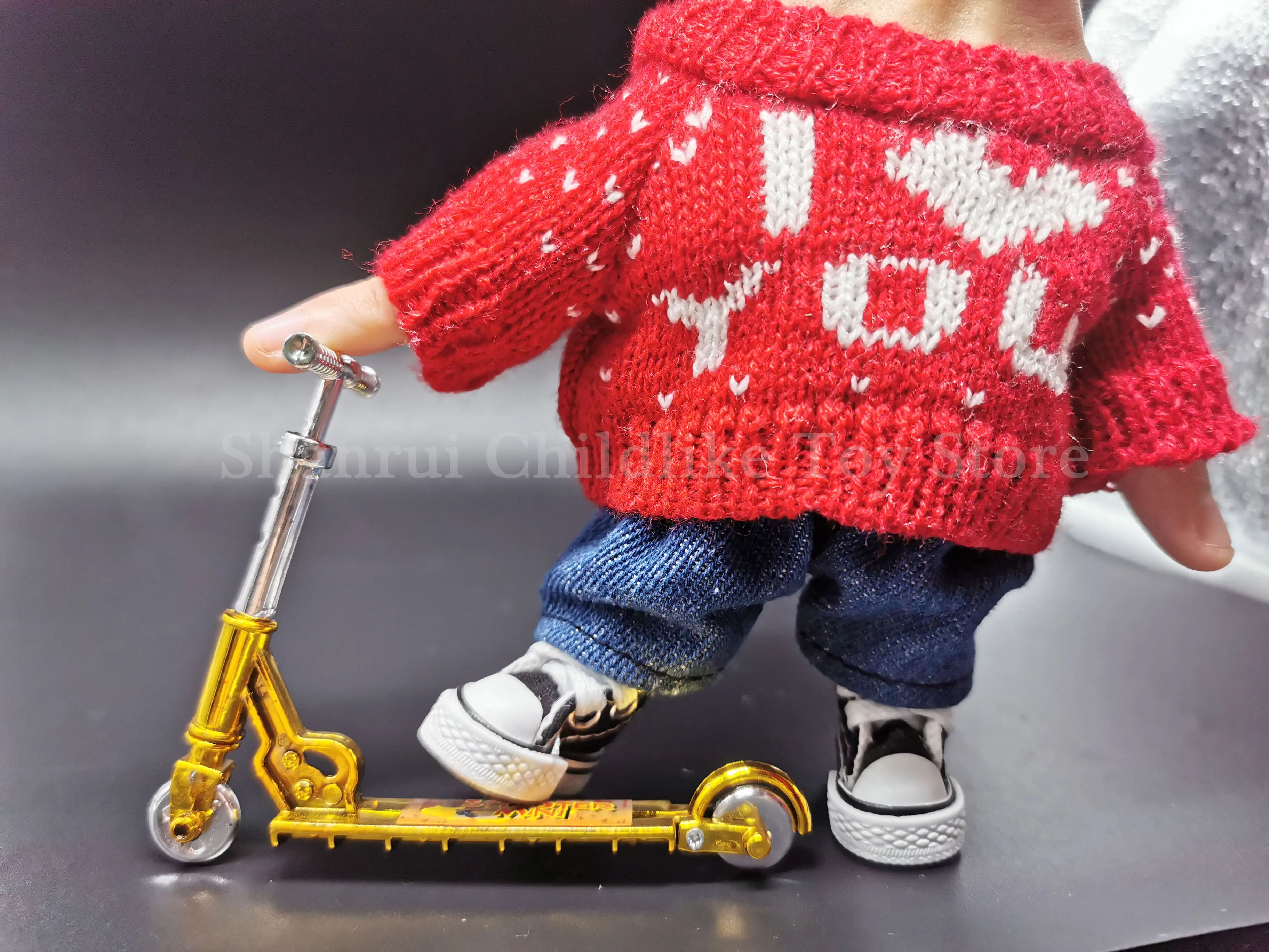 Mini patinete de dos ruedas para niños, patinete de dedo, zapatos de dedo, Mini tela, juguetes educativos, juguete divertido