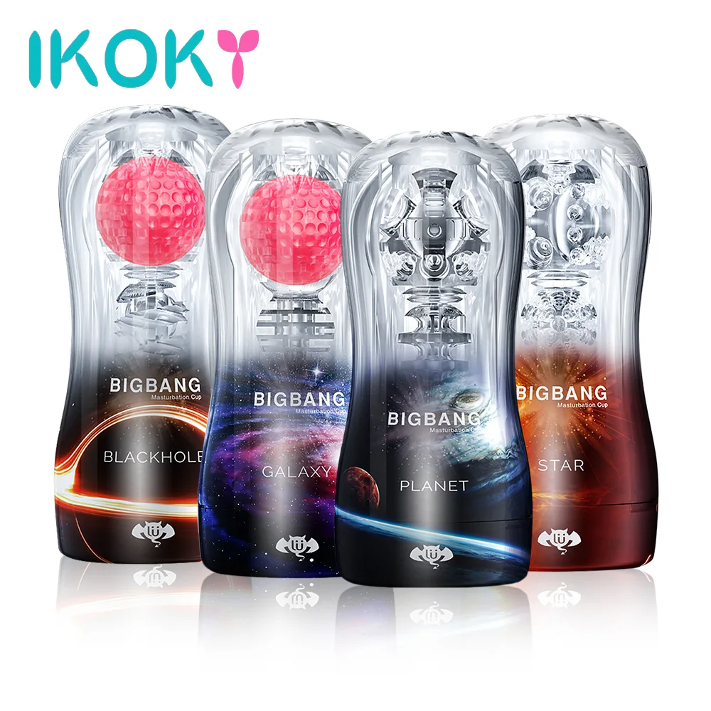 IKOKY Soft Pussy Toys for Men Male Masturbator Glans Ball Stimulator Vacuum Sex Cup Trainer Transparent_voghion.com
