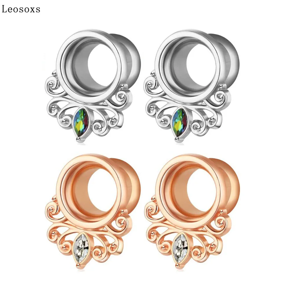 

Leosoxs 2 Pcs New Auricle, European and American Exaggerated Colorful Horse Eye Ear Expander, Human Body Piercing Ear Expander