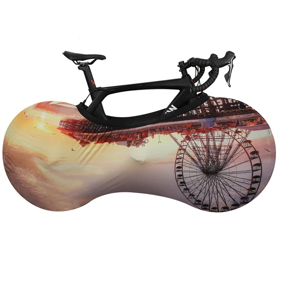 WEST BIKING чехол для велосипеда, пыленепроницаемый, устойчивый к царапинам, защитное снаряжение для горной дороги, аксессуары для колес, чехол для рамы, сумка для хранения - Цвет: Ferris wheel