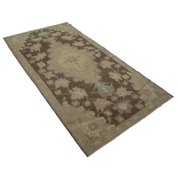

116x220 Cm Beige Handmade Vintage Anatolian Rug-4x7 Ft