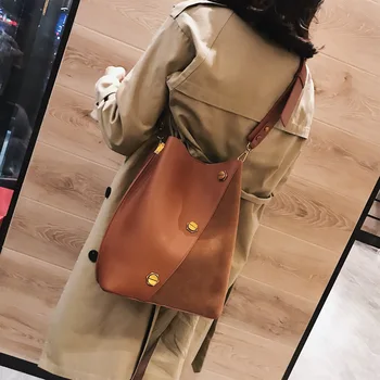 

2020 New Large-Capacity Hand Bag Retro Sling Bucket Bag Fashion Mother Bag