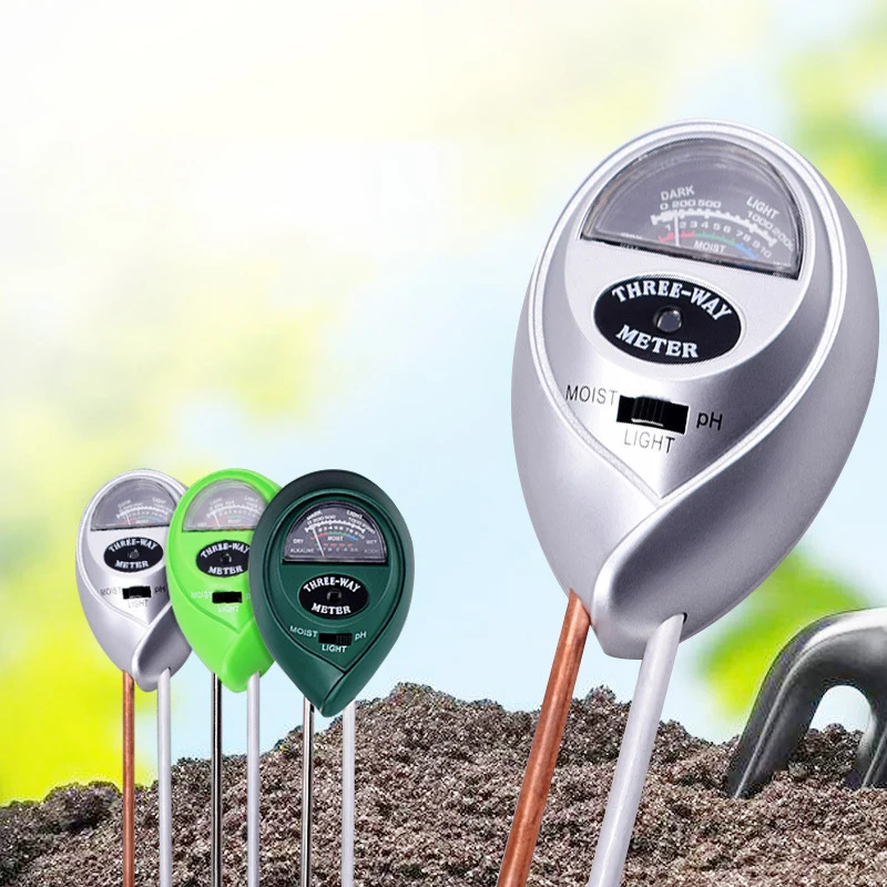 3 in 1 Soil Moisture Tester Humidimetre Meter Detector Hydroponics Detector Hygrometer Moisture Sunlight Garden Soil Tester