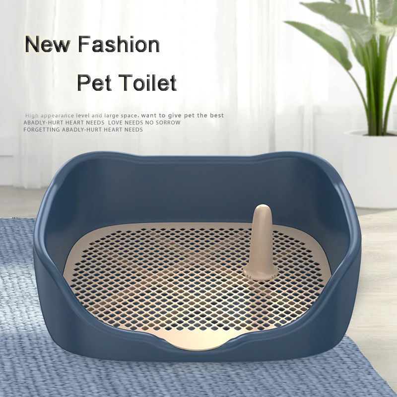 Doble capa portátil higiénico perro de plástico Pad adiestramiento PiS de gato baño para perros pequeño WC mascota baño suministros de limpieza
