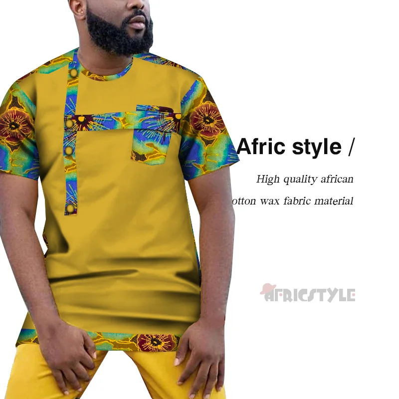 

2020 African men's top African t-shirt African men's clothing Nice African t - shirt Dashiki Clothing Short Sleeve WYN1123