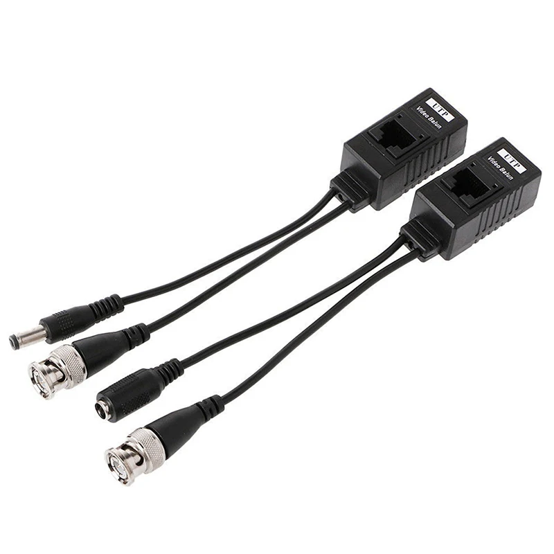 1 пара BNC к RJ45 Пассивный Видео мощность+ Аудио балун трансивер для камеры видеонаблюдения