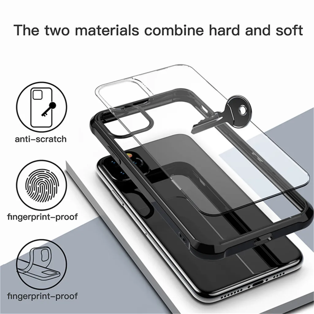 Dirt-resistant Slim Cover For IPhone 11 Pro  TPU Transparent Back Cover For IPhone 11 Pro hard edge fashion design appearance