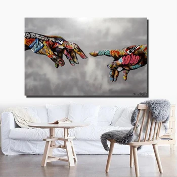 

Classic Graffiti Street Art Painting Abstract Art Hand Posters and Prints Cuadros Wall Pictures for Living Room Home Decoration
