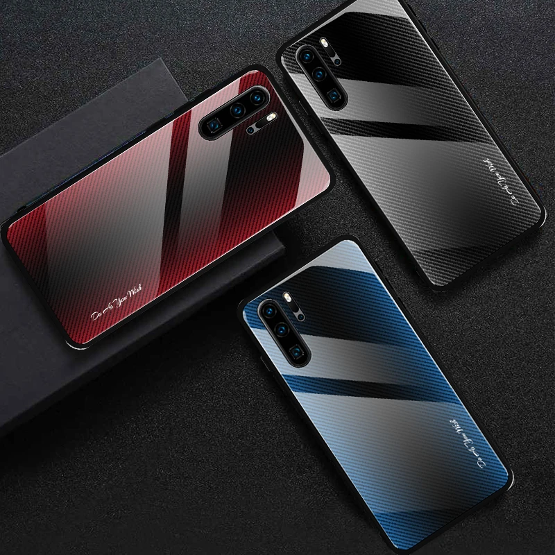 Чехол GerTong с градиентным закаленным стеклом для Huawei P20 P30 Pro Mate 20 Lite P Smart Z чехол