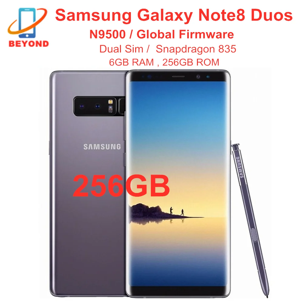 Samsung Galaxy Note8 Note 8 Dual Sim N9500 256gb Rom 6gb Ram Mobile Phone Octa Core 6.3" Snapdragon 835 Nfc Original Cell Phone - Mobile Phones -