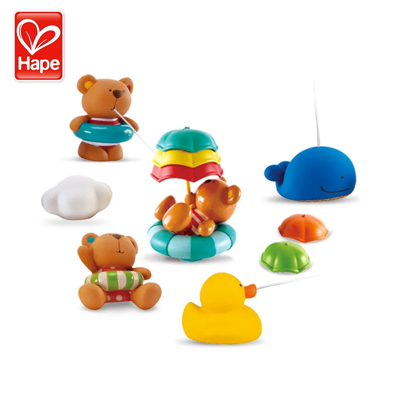 Hape baby bath toys Игрушка для воды детские игрушки плавания плюшевый резиновый утка на