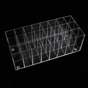 

1 Piece Acrylic Cosmetic Organizer Case, Clear Lipstick Display Stand Holder, 24 lots