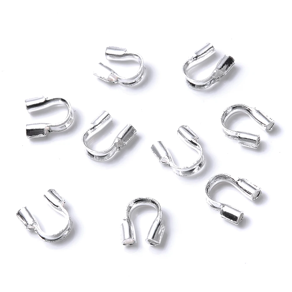 100 stücke/lot 4,5 x4mm Draht Protektoren Draht Schutzfolie U Form Wächter Zubehör Haken für Schmuck Machen – Detail 11