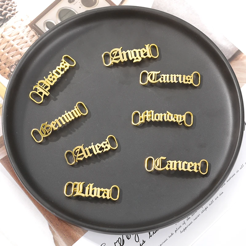 Custom Name Shoe Buckles Stainless Steel Customized Shoelace Buckle Personalized Decoration Charm Sneaker Accessories Jewelry duoying custom name jewelry set personalized letter necklace customized name bangles stainless steel mini hoop earrings 18mm