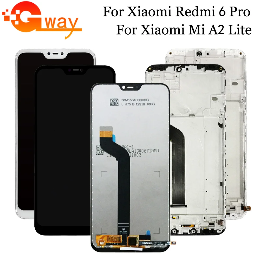 5 84 &quotдля Xiaomi Redmi 6 Pro ЖК-дисплей + сенсорный экран дигитайзер в сборе для Mi A2 Lite