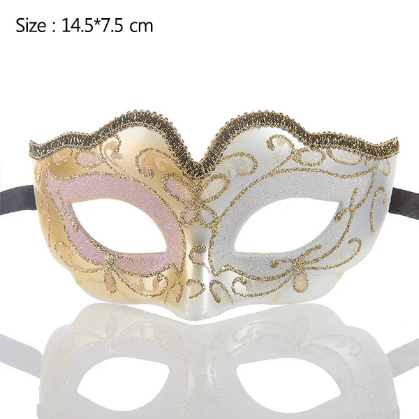 White Archaize Halloween Mask Venice Mask Party Supplies Masquerade Mask Halloween Venetian Costumes Carnival Anonymous Mask - Цвет: White