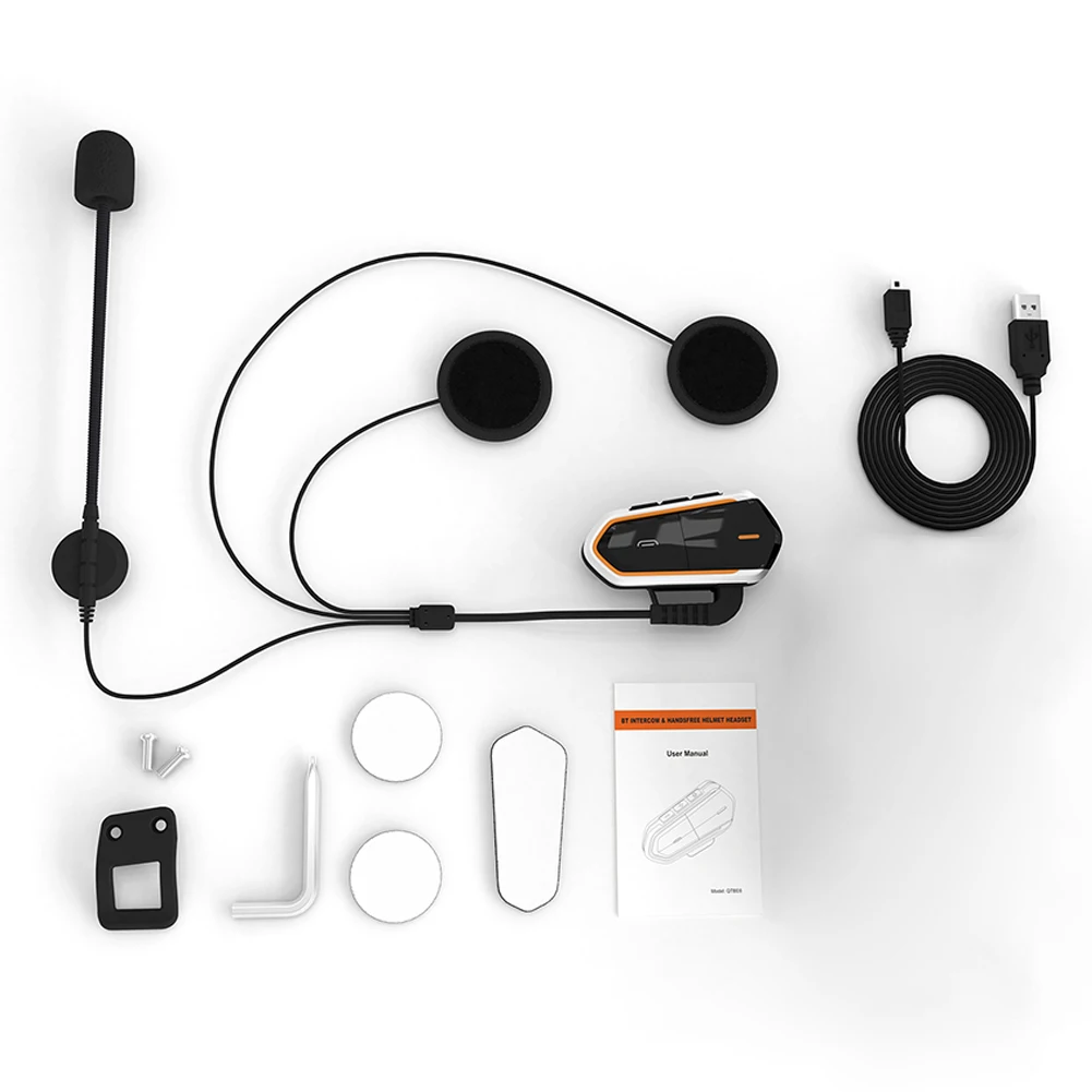 Стерео музыка Bluetooth гарнитура Беспроводные переговорные наушники мотоциклетный шлем домофон связь FM радио вызов открытый