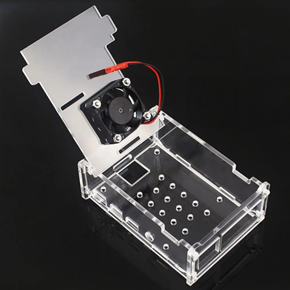 with fan Для Raspberry Pi 4 Модель B корпус ABS материал с вентилятором классический цветной чехол для Raspberry Pi акриловый чехол - Цвет: with fan