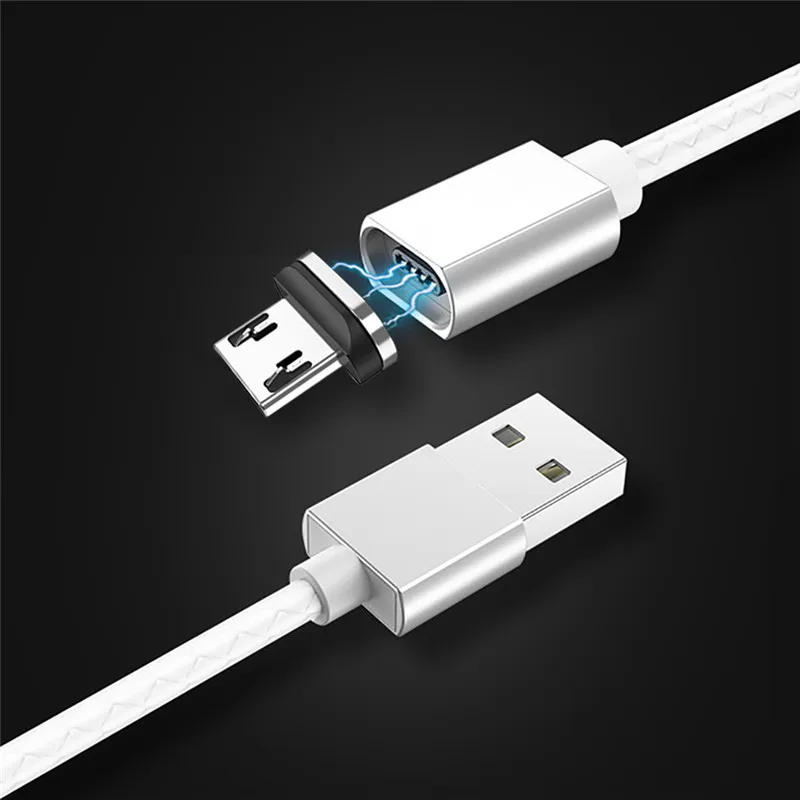 3A(Max) Магнитный кабель для быстрой зарядки usb type C Micro USB для xiaomi samsung huawei iPhone Магнитный кабель для синхронизации данных USB C кабели - Цвет: White Android Cable