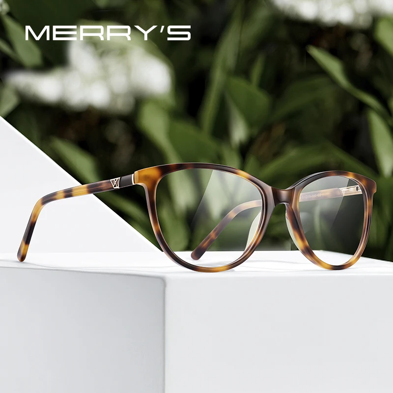 MERRYS DESIGN Women Acetate Glasses Retro Cat Eye Eyewear Optics Frame Luxury Prescription Glasses Frames Optical Eyewear S2094