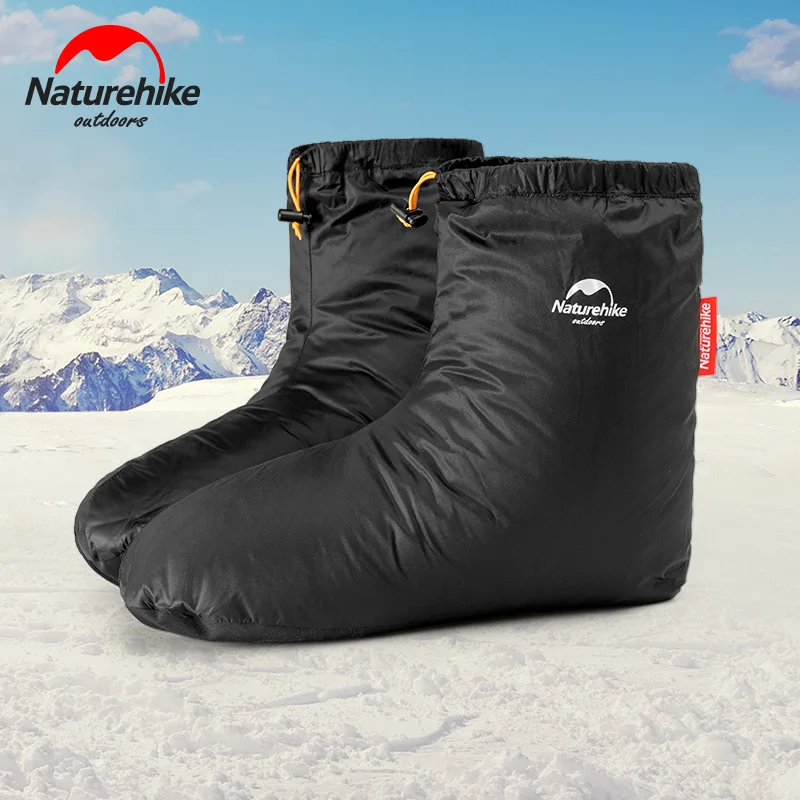 Naturehike Goose Down Boots for Men Women, Thermal Socks, Footwear, Outdoor Hiking, Camping, Sleeping Bag Accessories, Winter