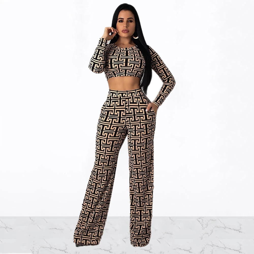 high waisted pants and crop top set plus size