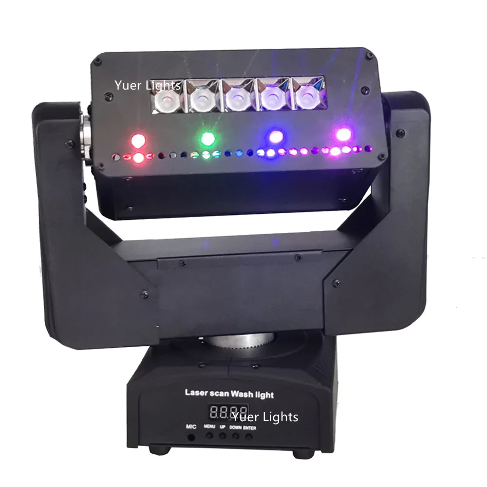 2020 NEW Laser + Wash 2IN1 LED Stage Light Effects  5X10W RGBW 4IN1 LED Moving Head Light Laserprojector Disco Lights For Club
