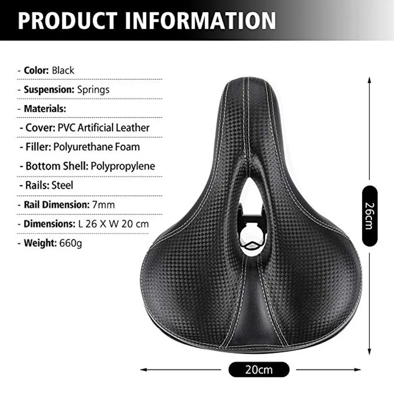 Comfortable Bicycle Saddle Soft Seat for Bikes