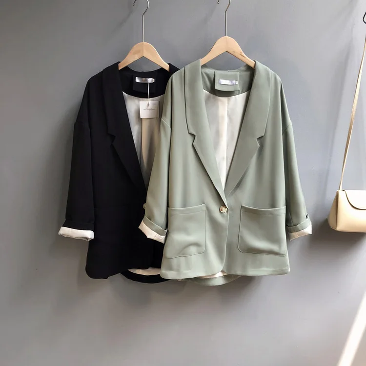

Tao Sichuan Zhicongxi 2019 Autumn New Style Korean-style Loose-Fit CHIC Students British-Style Suit Cool GIRL'S 1391