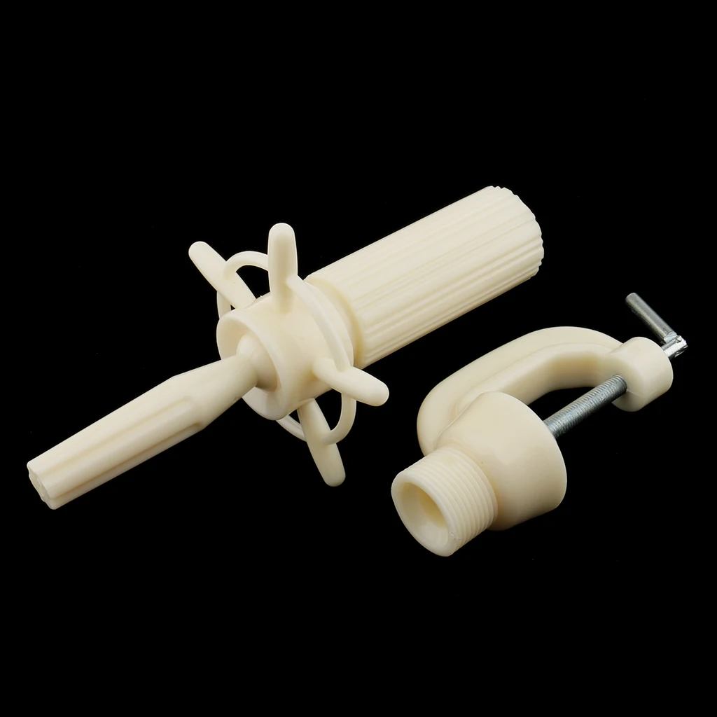 2pcs Cosmetology Mannequin Head Eyelashes Practice Model Holder Clamp Stand