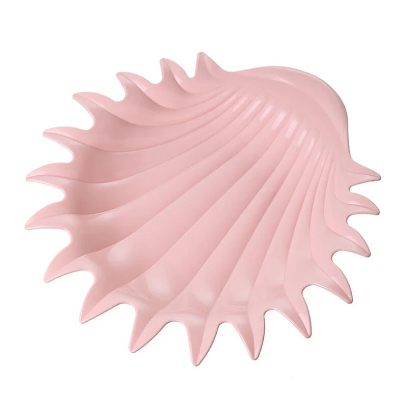 Pink Shell Fruit Plate Dried Fruit Plate Household Snack Plate Candy Box Living Room Nut Melon Seeds Dried Snack Irregular Fruit Box - Цвет: Pink