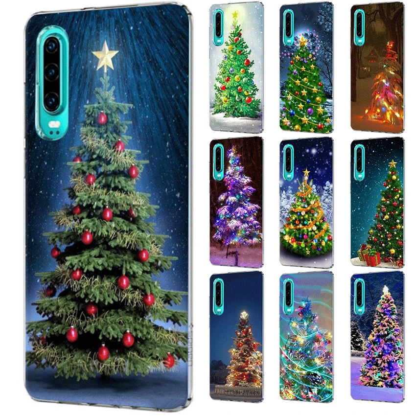 Mobile Phone Case For Huawei Honor View 20 6A 6C 7A 8 8X 9 9X 10 Lite Pro Play Hard Cover Christmas Tree Shell | Мобильные телефоны