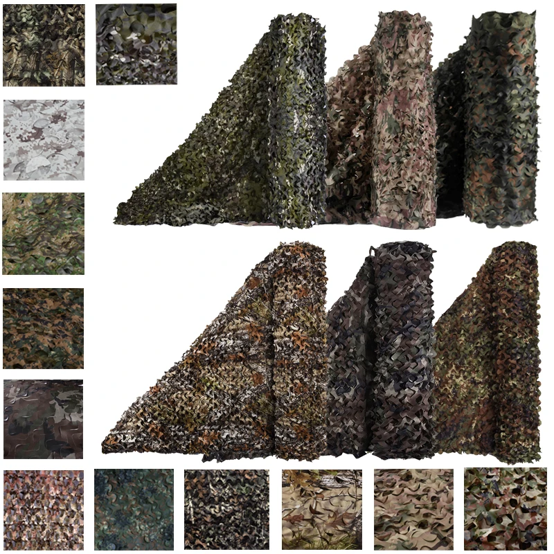 Multiple Color Single Camouflage Nets Mesh 1.5M Wide Camo Netting For Hunting Car Covers Tent Sun Shelter