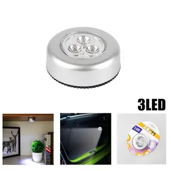 

Mini Touch LED Lights Battery Powered Car Ceiling Light Kitchen Push Lamp White Puck Lighting Led Cabinet Closet Light L1