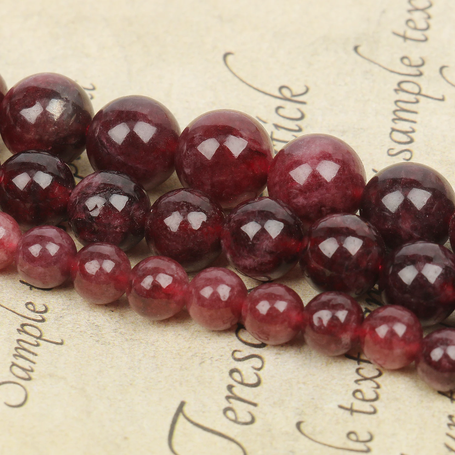 Natural Garnet Beads Round Loose Spacer Beads for DIY Jewelry Making Bracelet Necklace 15 inches 6 8 10  mm Wholesale 6