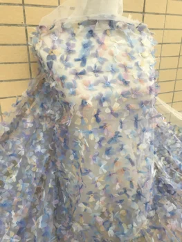 

High quality African tulle lace JIANXI.C-596802 French net lace fabric with flower for party dress